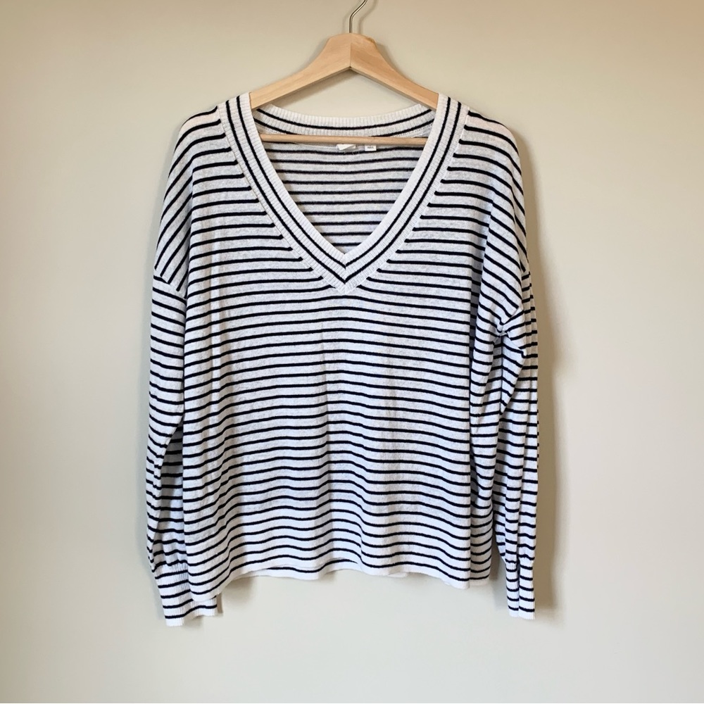 Gap Stripe V-Neck Sweater